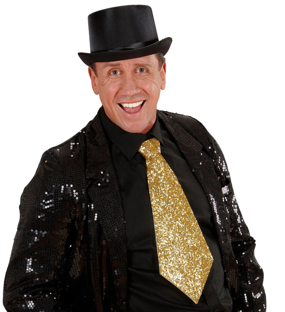 Widmann SRL Gouden glitter stropdas