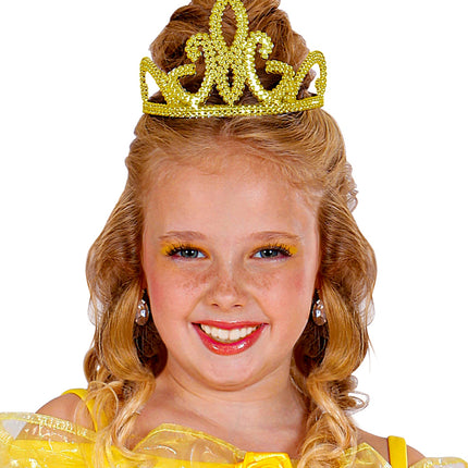 Widmann SRL Gouden kroontje glitters Jill