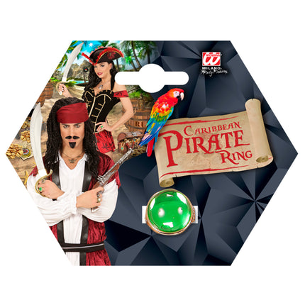 Widmann SRL Gouden ring met groene steen