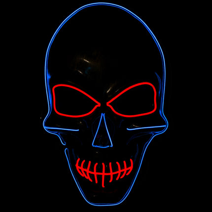 Widmann SRL Gouden schedel masker met gekleurd ledlicht