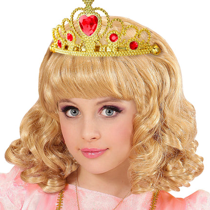 Widmann SRL Gouden tiara met rode stenen