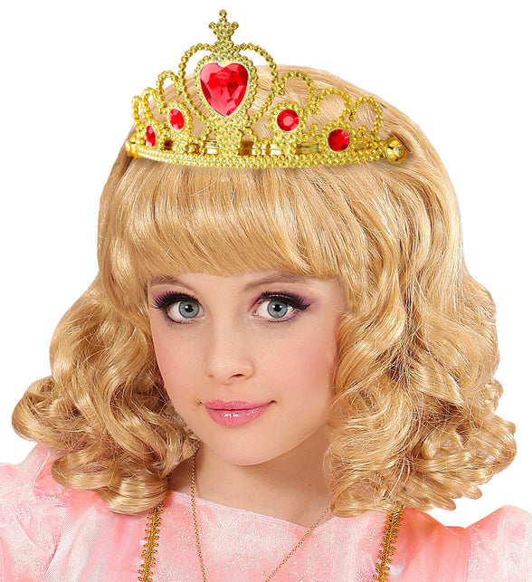 Widmann SRL Gouden tiara met rode stenen