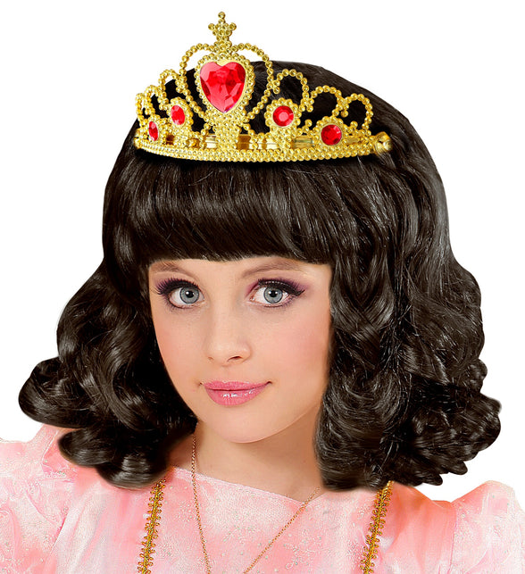 Widmann SRL Gouden tiara met rode stenen