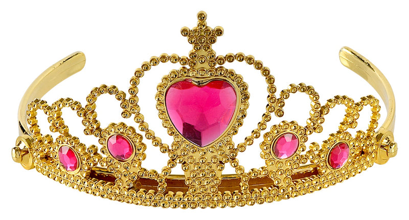 Widmann SRL Gouden tiara met roze steentjes