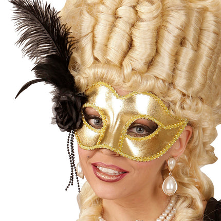 Widmann SRL Gouden Venetiaans oogmasker voor carnaval en party