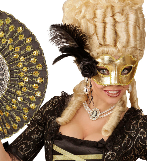 Widmann SRL Gouden Venetiaans oogmasker voor carnaval en party