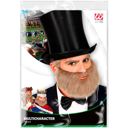 Widmann SRL Grijs bruine baard met snor