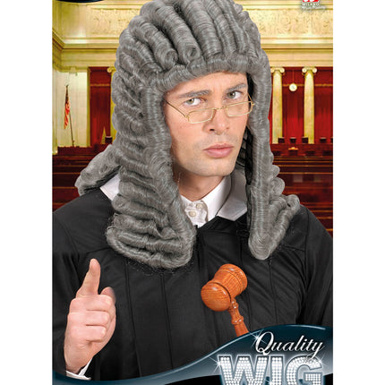 Widmann SRL Grijze rechter pruik
