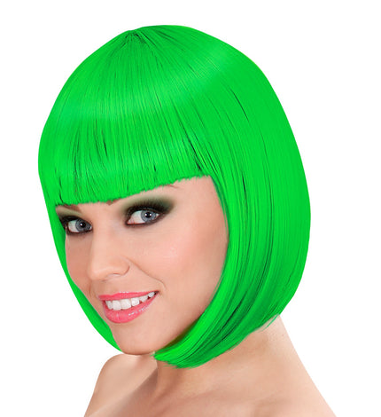 Widmann SRL Groene boblijn pruik Lou Lou
