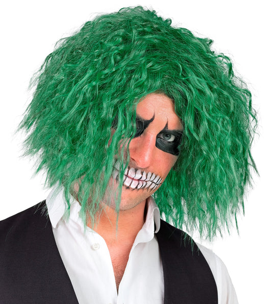 Widmann SRL Groene creepy Joker clownspruik