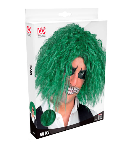 Widmann SRL Groene creepy Joker clownspruik
