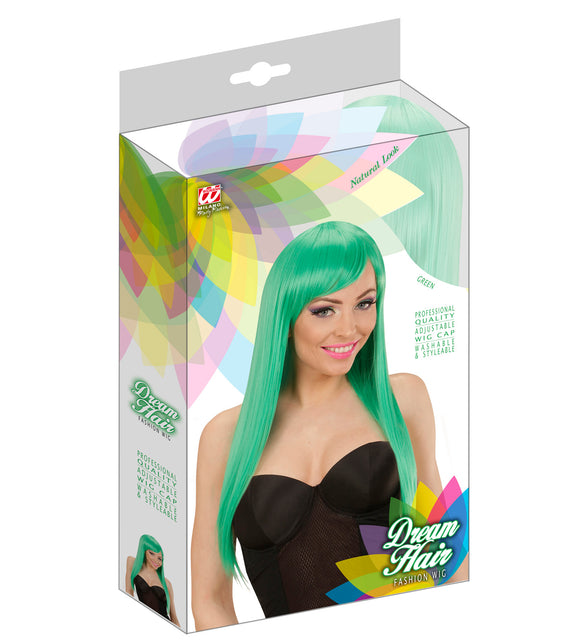 Widmann SRL Groene fashion pruiken