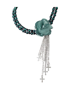 Widmann SRL Groene gothic ketting met roos