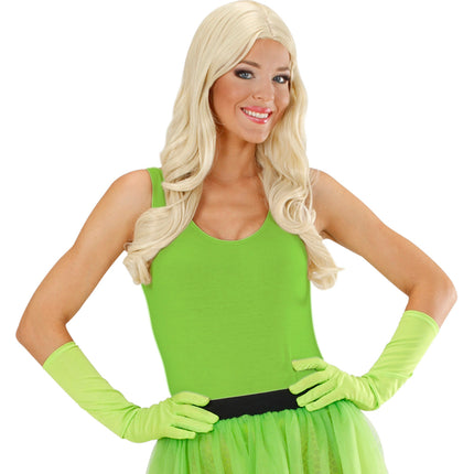 Widmann SRL Groene handschoenen neon lang