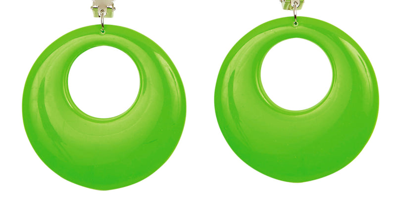 Widmann SRL Groene oorbellen neon disco