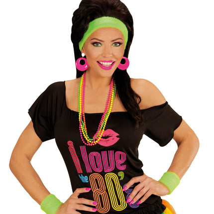 Widmann SRL Groene zweetbanden neon set