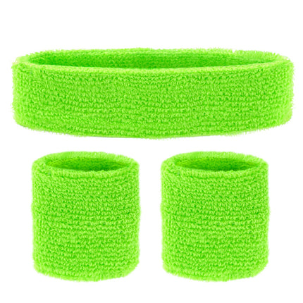 Widmann SRL Groene zweetbanden neon set