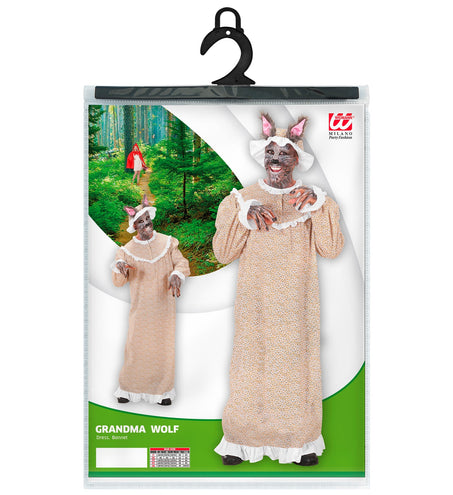 Widmann SRL Grootmoeder kostuum boze wolf Roodkapje