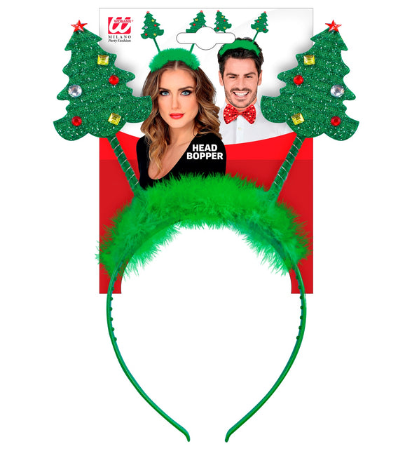 Widmann SRL Haarband kerstbomen met pluche