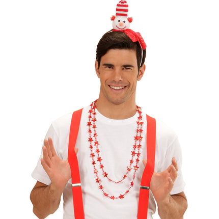 Widmann SRL Haarband kerstmis sneeuwpop