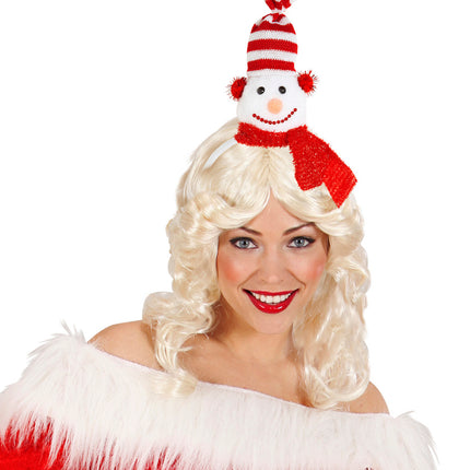 Widmann SRL Haarband kerstmis sneeuwpop