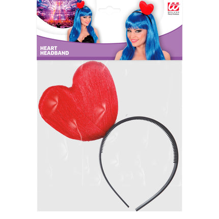 Widmann SRL Haarband rood hartje tiara