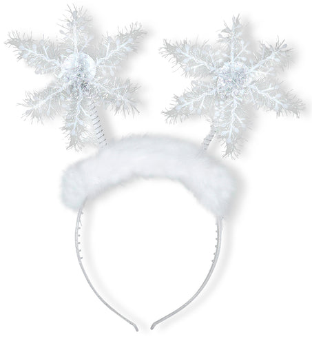 Widmann SRL Haarband sneeuwvlokjes met pluche