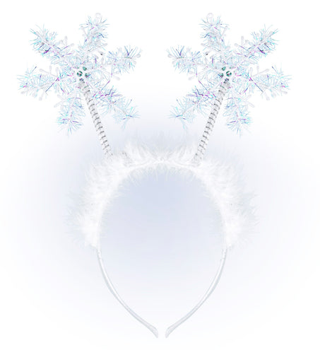 Widmann SRL Haarband sneeuwvlokjes met pluche