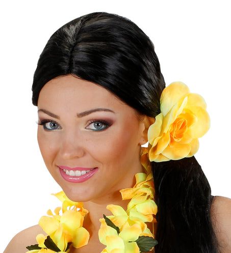 Widmann SRL Haarbloem geel met elastiek