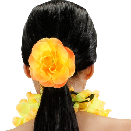 Widmann SRL Haarbloem geel met elastiek