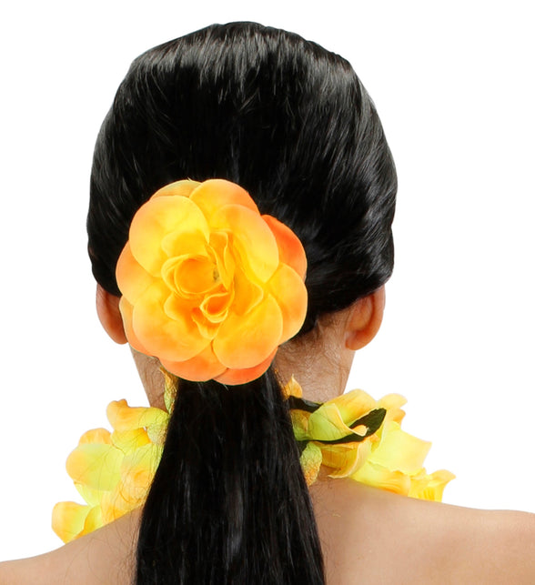 Widmann SRL Haarbloem geel met elastiek