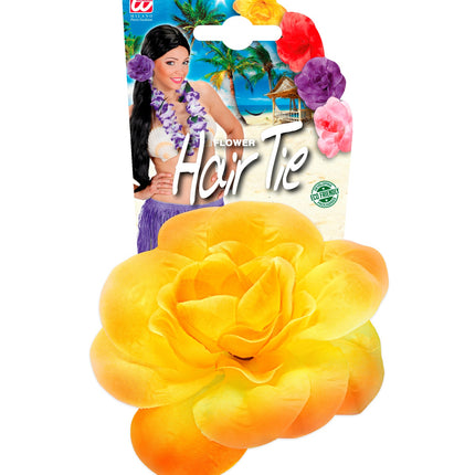 Widmann SRL Haarbloem geel met elastiek