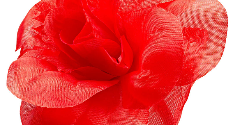 Widmann SRL Haarbloem rood met elastiek