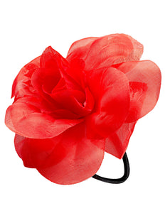 Widmann SRL Haarbloem rood met elastiek