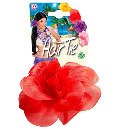 Widmann SRL Haarbloem rood met elastiek