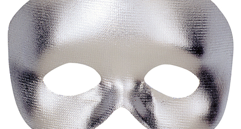 Widmann SRL Halfgezicht masker zilver metallic