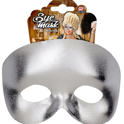 Widmann SRL Halfgezicht masker zilver metallic