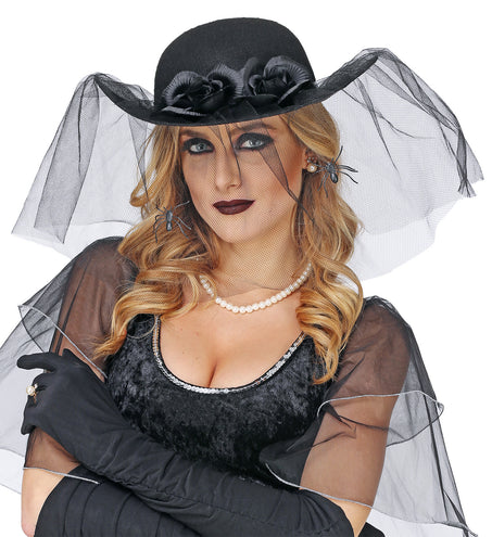 Widmann SRL Halloween hoed zwarte weduwe