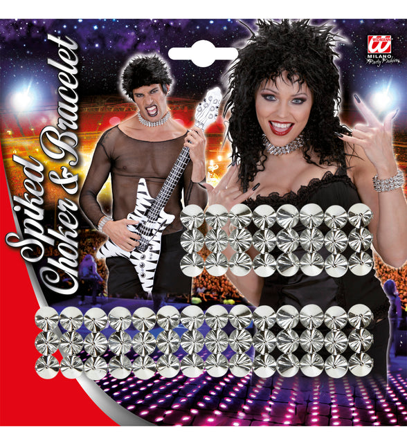 Widmann SRL Halsband en armband met spijkers