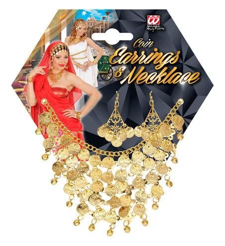 Widmann SRL Halsbandje en oorbellen met muntjes