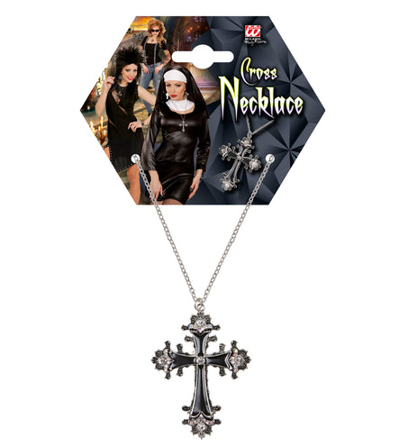 Widmann SRL Halsketting zwart met strass