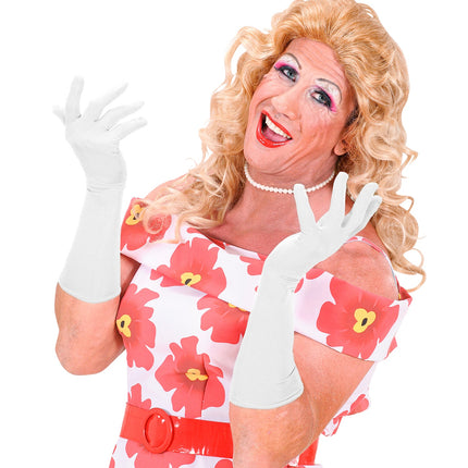 Widmann SRL handschoenen lycra 37cm wit