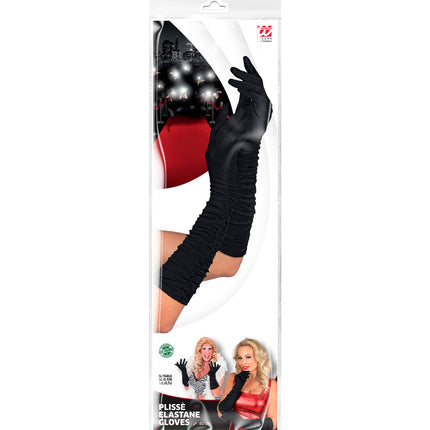 Widmann SRL handschoenen plisse lycra zwart