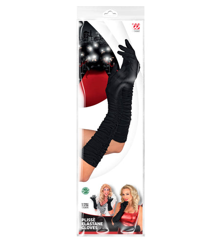 Widmann SRL handschoenen plisse lycra zwart