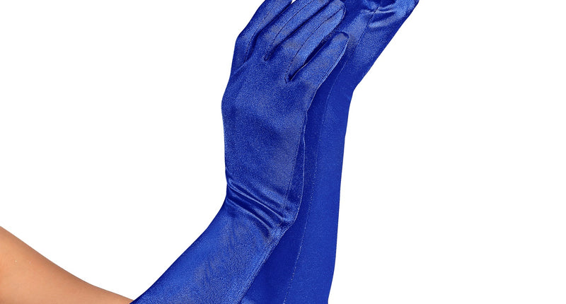 Widmann SRL Handschoenen satijn elastisch blauw