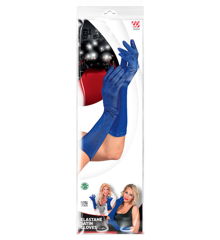 Widmann SRL Handschoenen satijn elastisch blauw