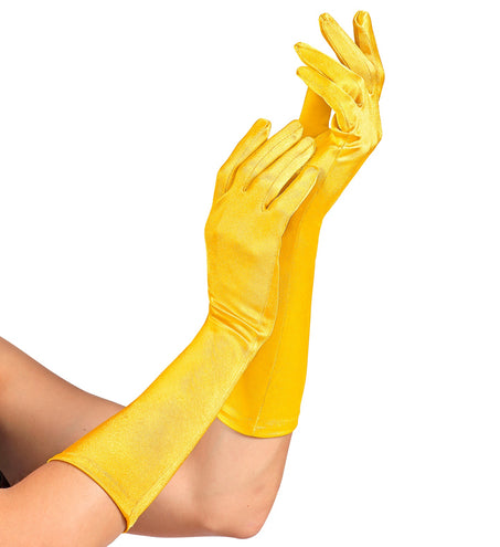 Widmann SRL Handschoenen satijn elastisch geel