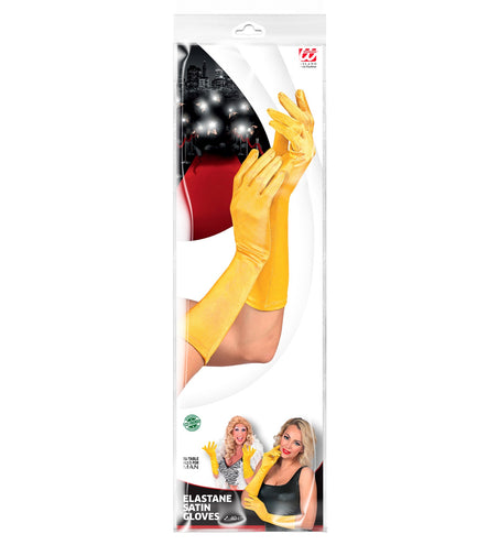 Widmann SRL Handschoenen satijn elastisch geel
