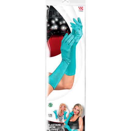 Widmann SRL Handschoenen satijn elastisch lichtblauw