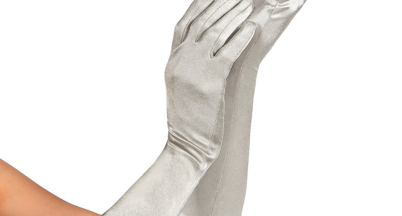 Widmann SRL Handschoenen satijn elastisch zilver